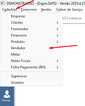 Menu Vendedor