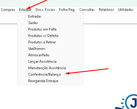 Menu Estoque