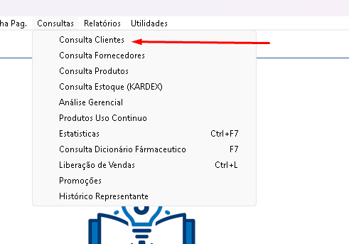Menu Consulta Clientes