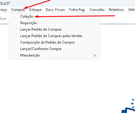 Cotação Menu