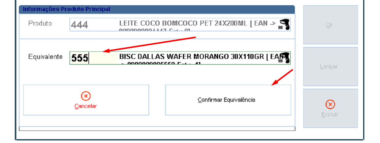 Confirmar Equivalente