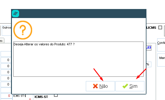 Confirmação de Alteração