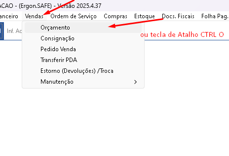 Acesso ao orçamento