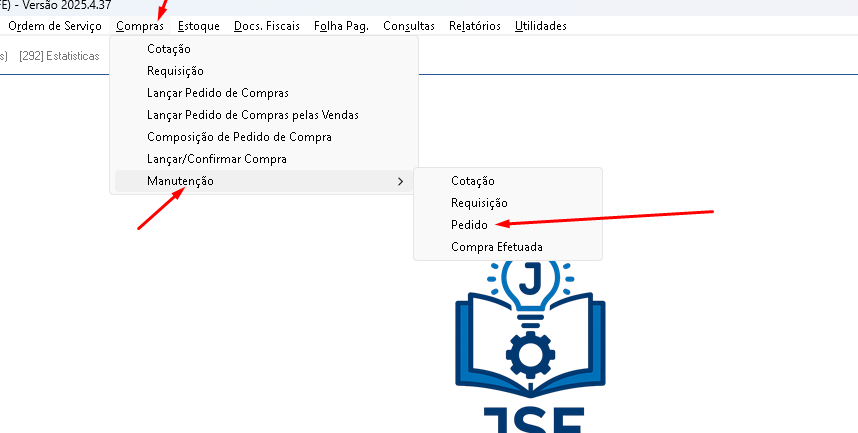 Menu Manutenção de Pedido