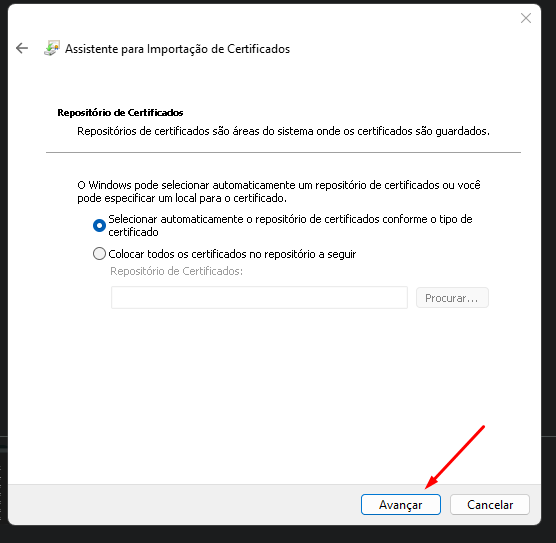 Selecionar repositório automaticamente