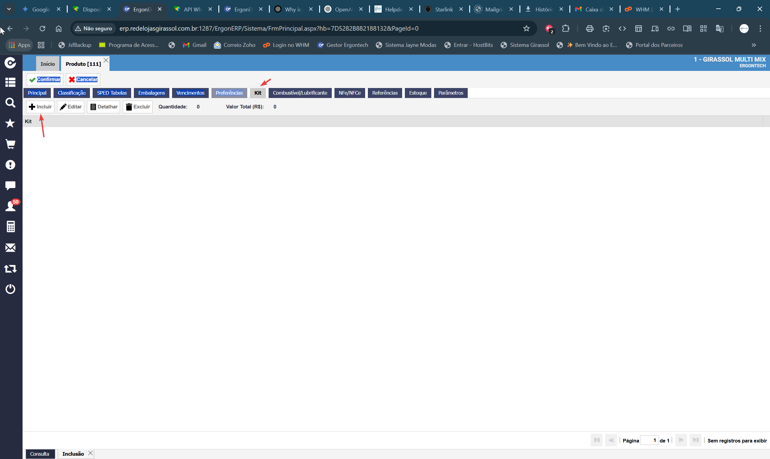 Adicionar Produto ao Kit